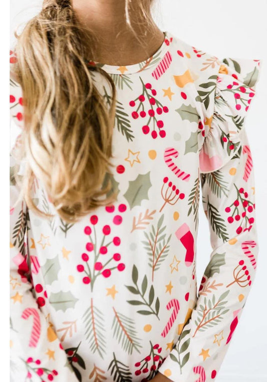 Kids Cream Holly Shirt