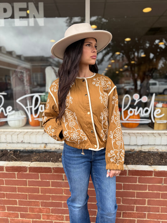 Camel Emb Jacket