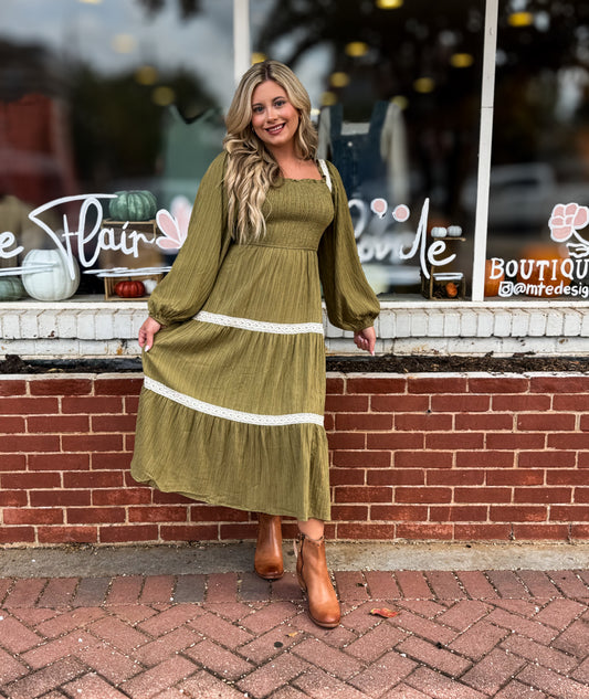 Olive L/S Dress