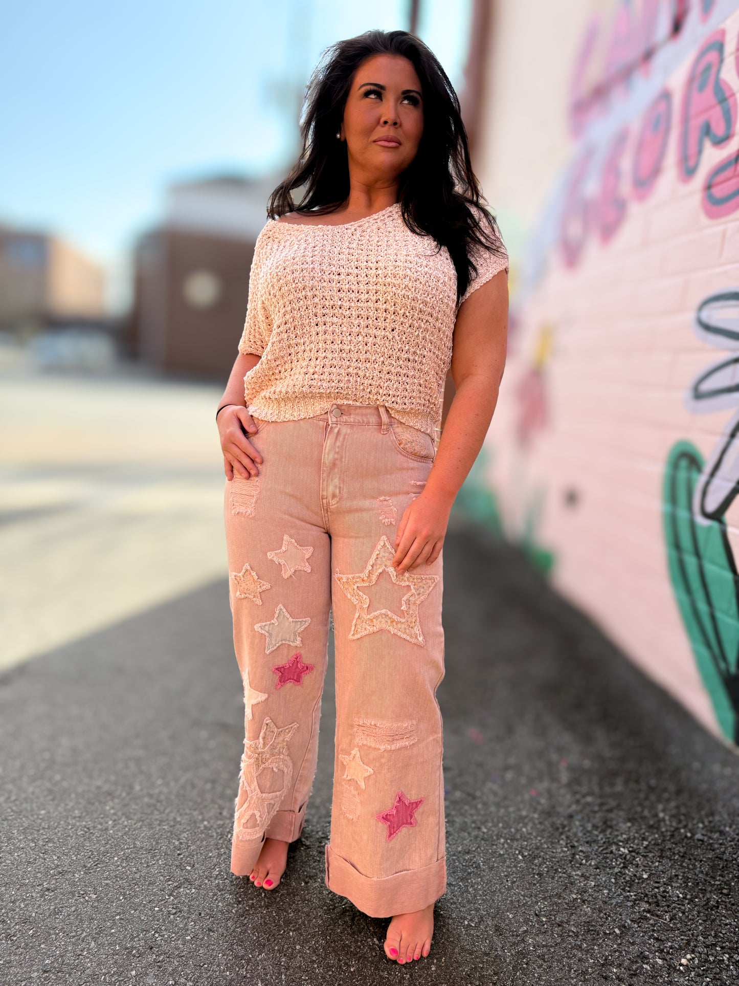 Washed Star Jeans