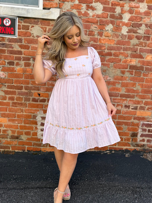 Pale Lilac Mini Dress