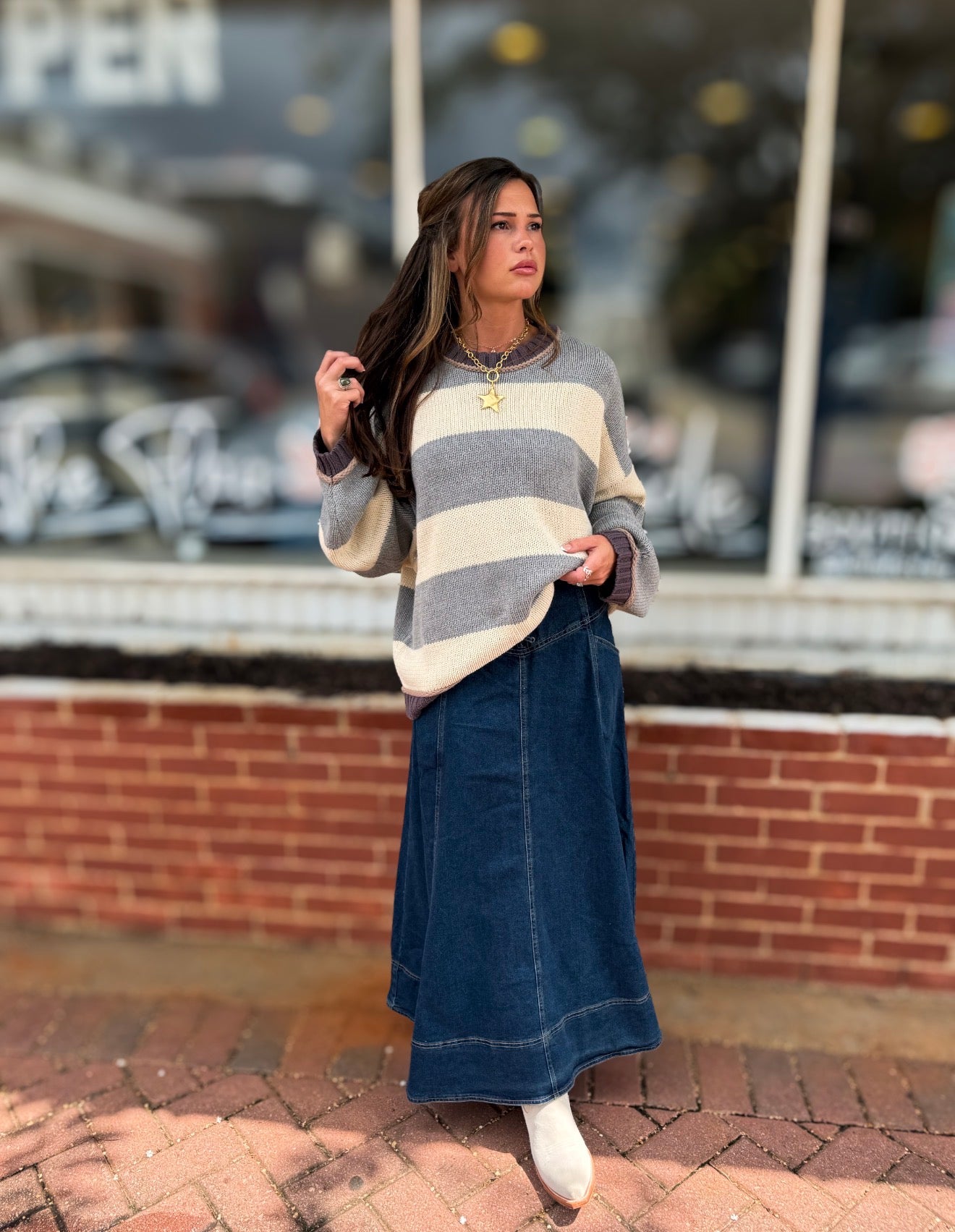 Denim Corset Skirt