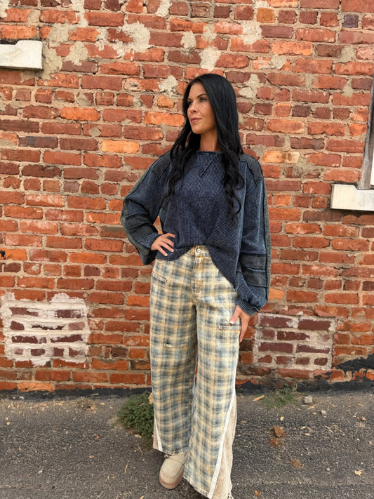 Mustard Plaid Pants
