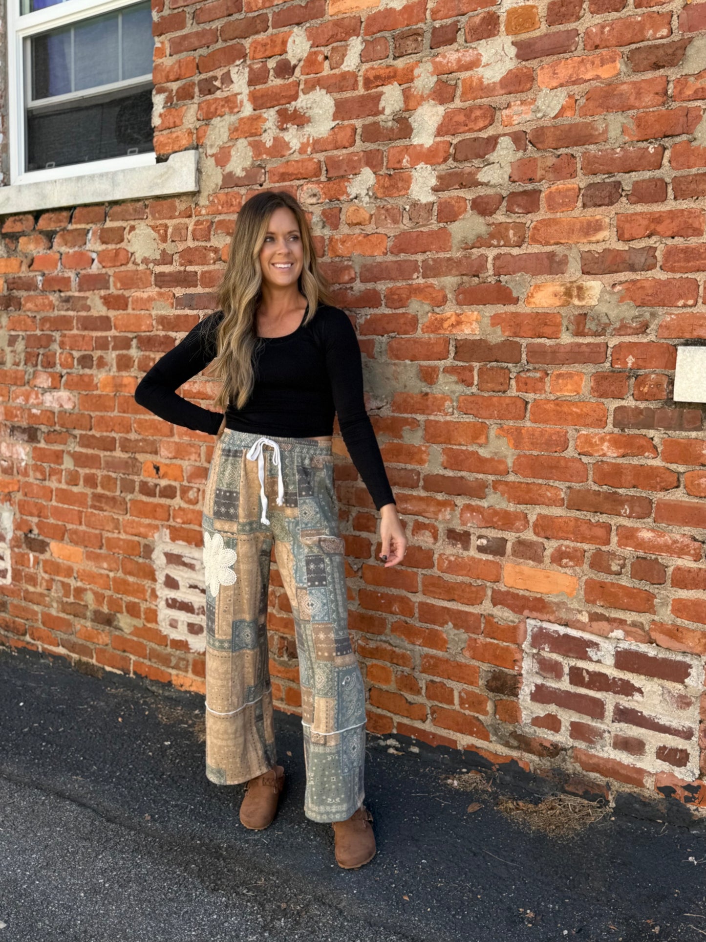 Olive Patch Dolly Pants