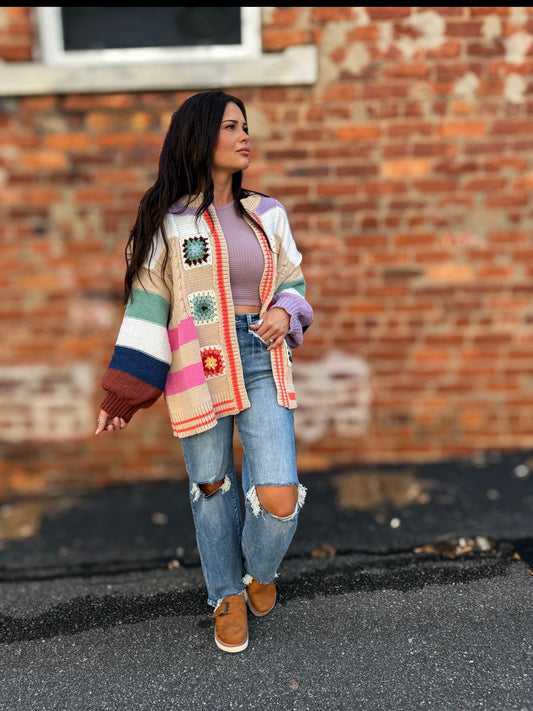 Almond Multi Sweater