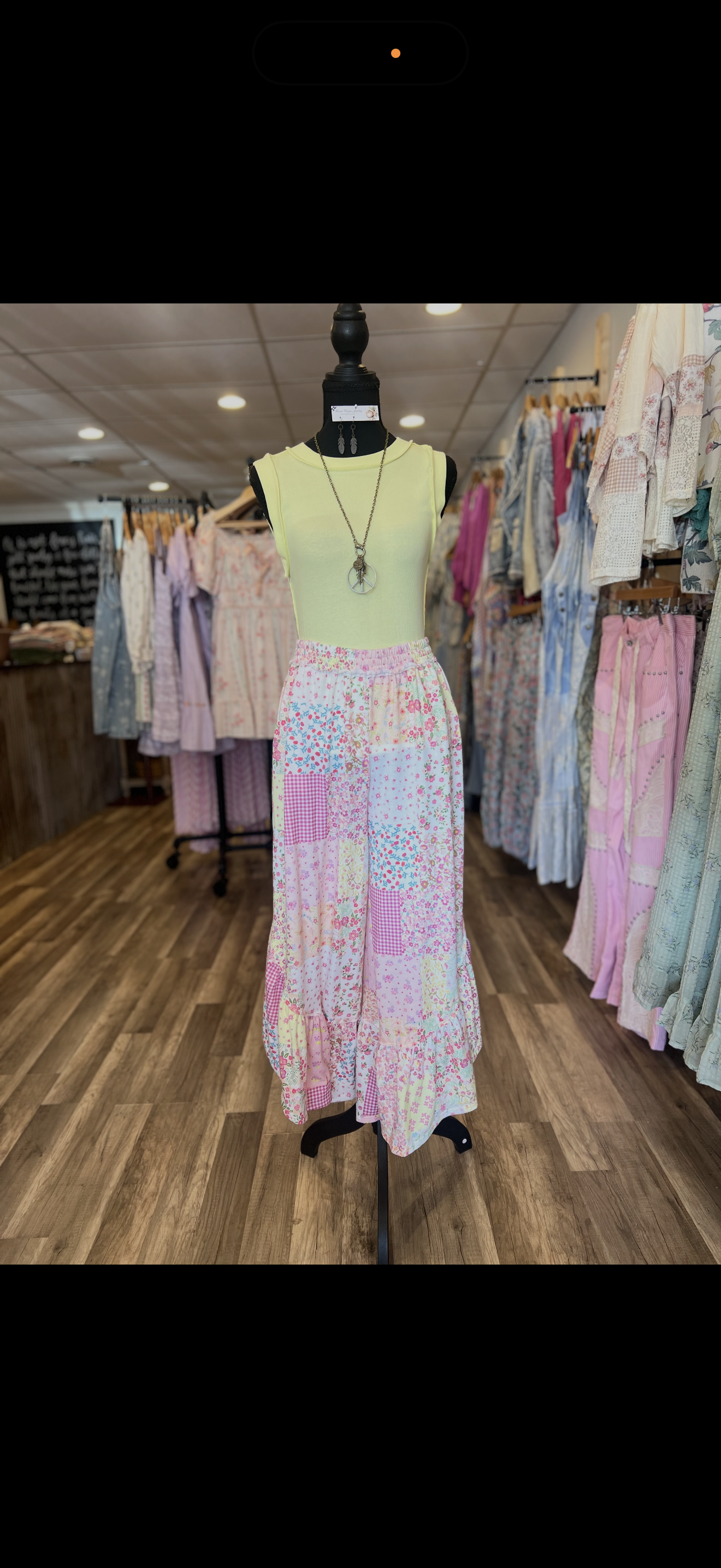 Pink Patch Ruffle Pants