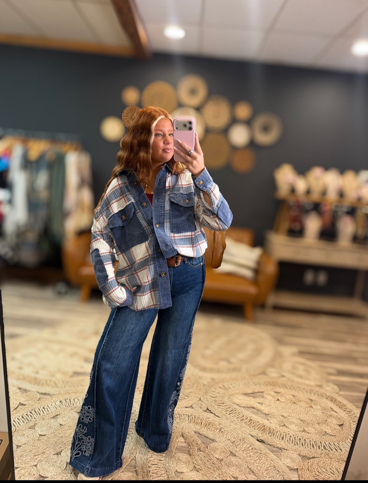 Plaid Denim Flannel