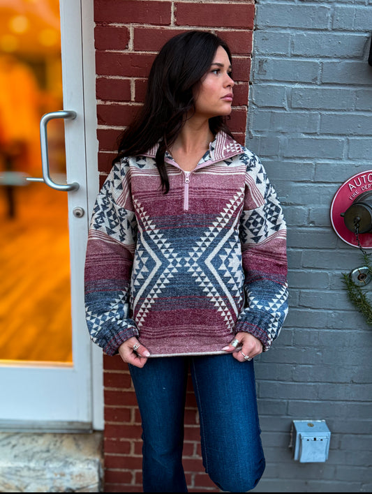 Navy Mix Aztec Jacket