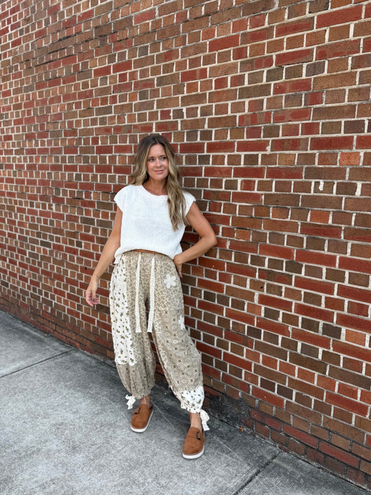 Sand Multi Patch Pants