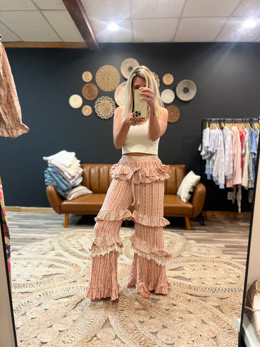 Tiered Ruffle Pants