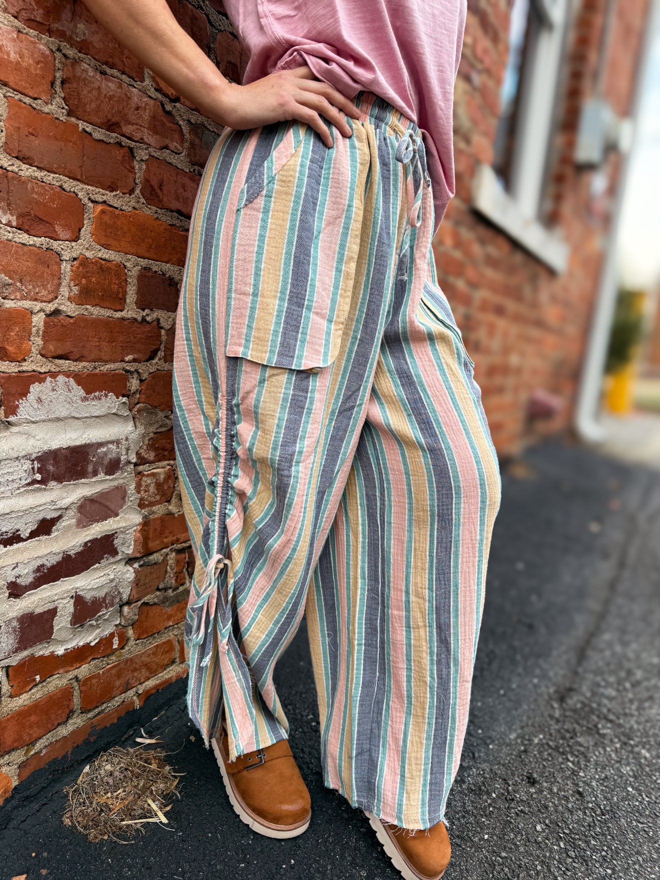 Printed Gauze Pinstripe