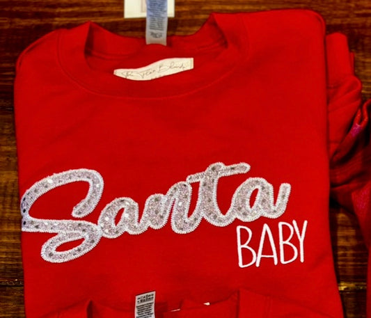 Red Santa Baby Sweatshirt