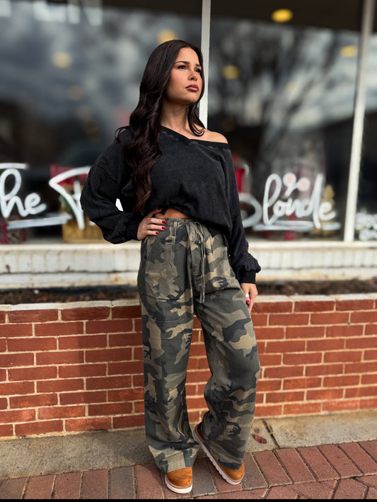 Front Tie Camo Pants