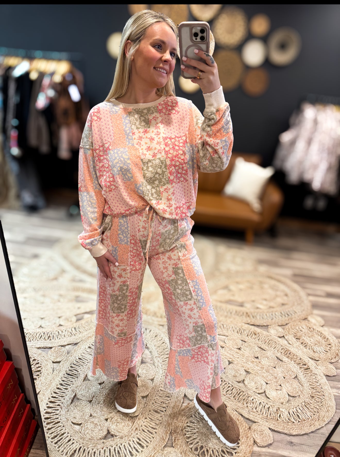 Blush Patchwork Pants
