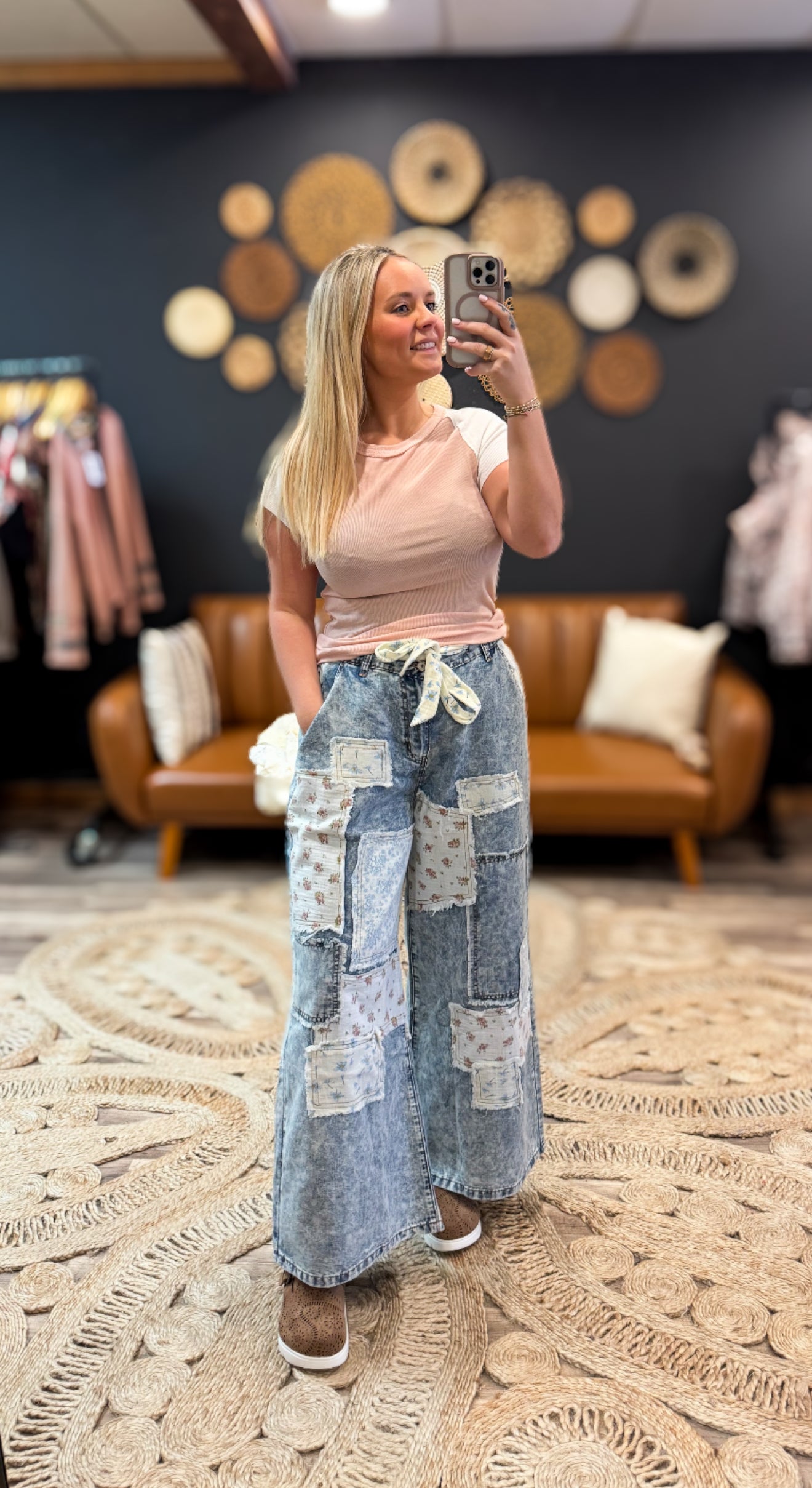 Rose/Ivory Fitted Top