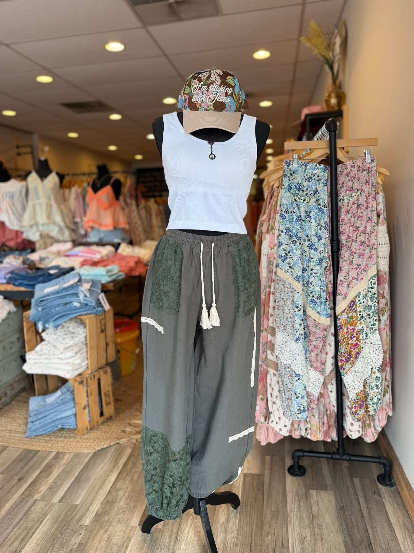 Sage Lace Joggers
