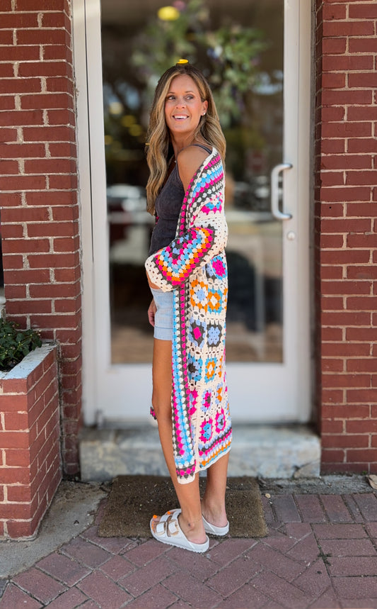 Multi Crochet Cardigan