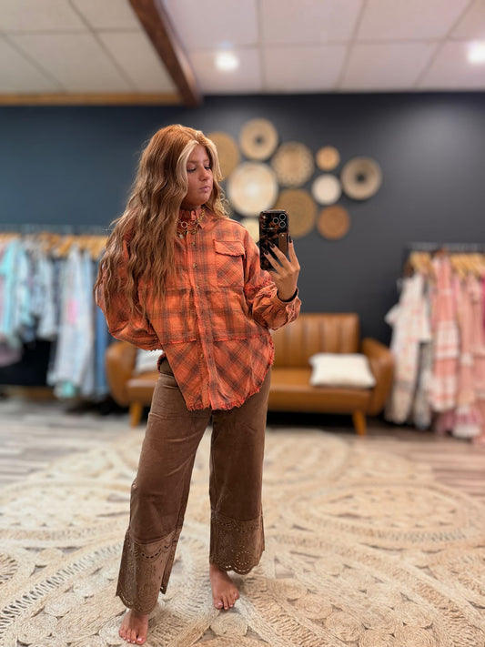 Orange Red Flannel