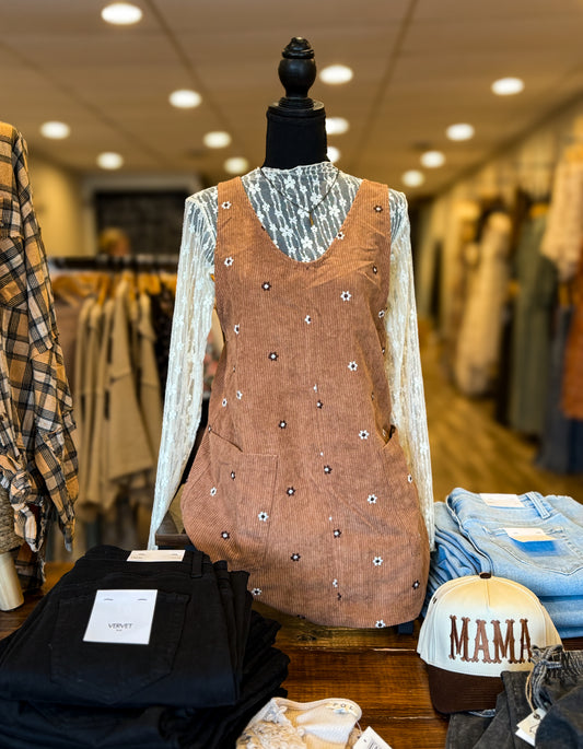 Caramel Emb Dress