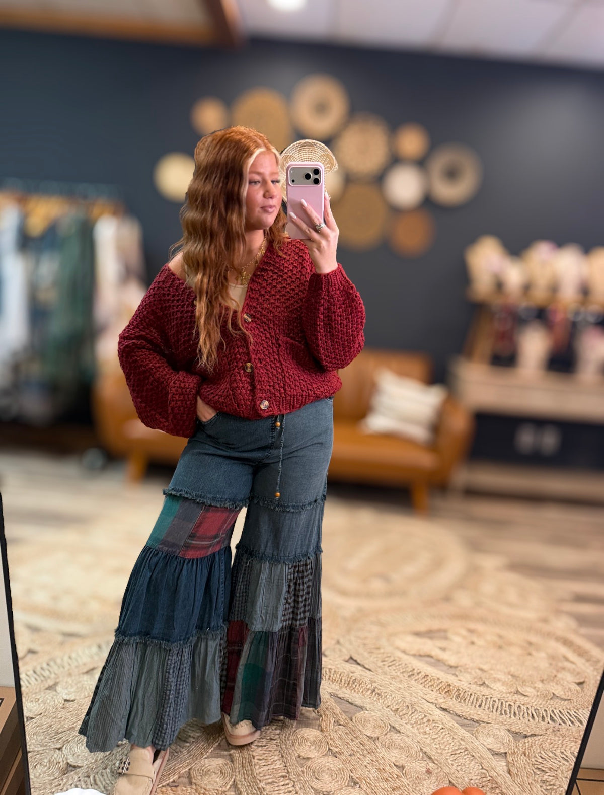 Burgundy Cardigan