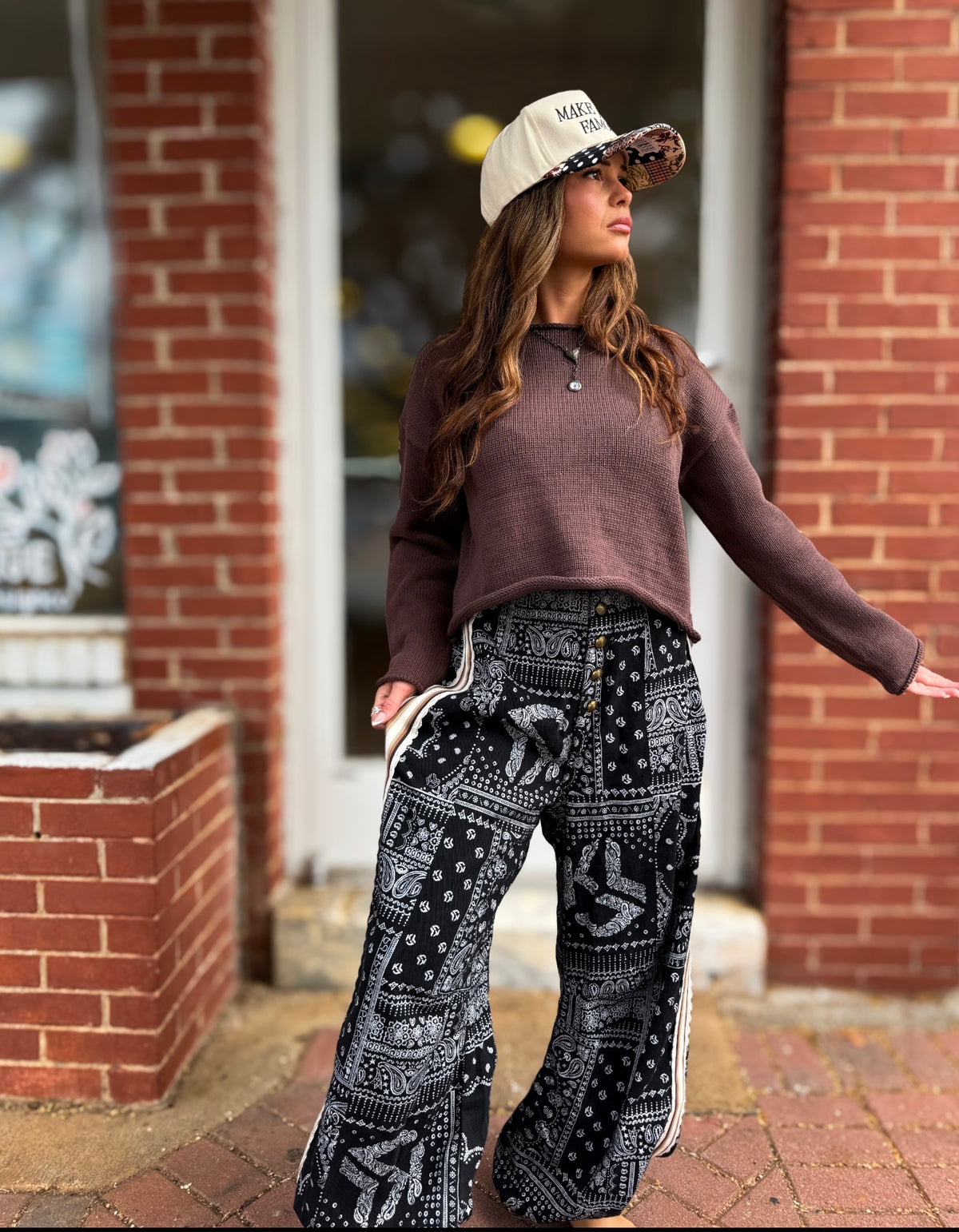 Black Paisley Pants