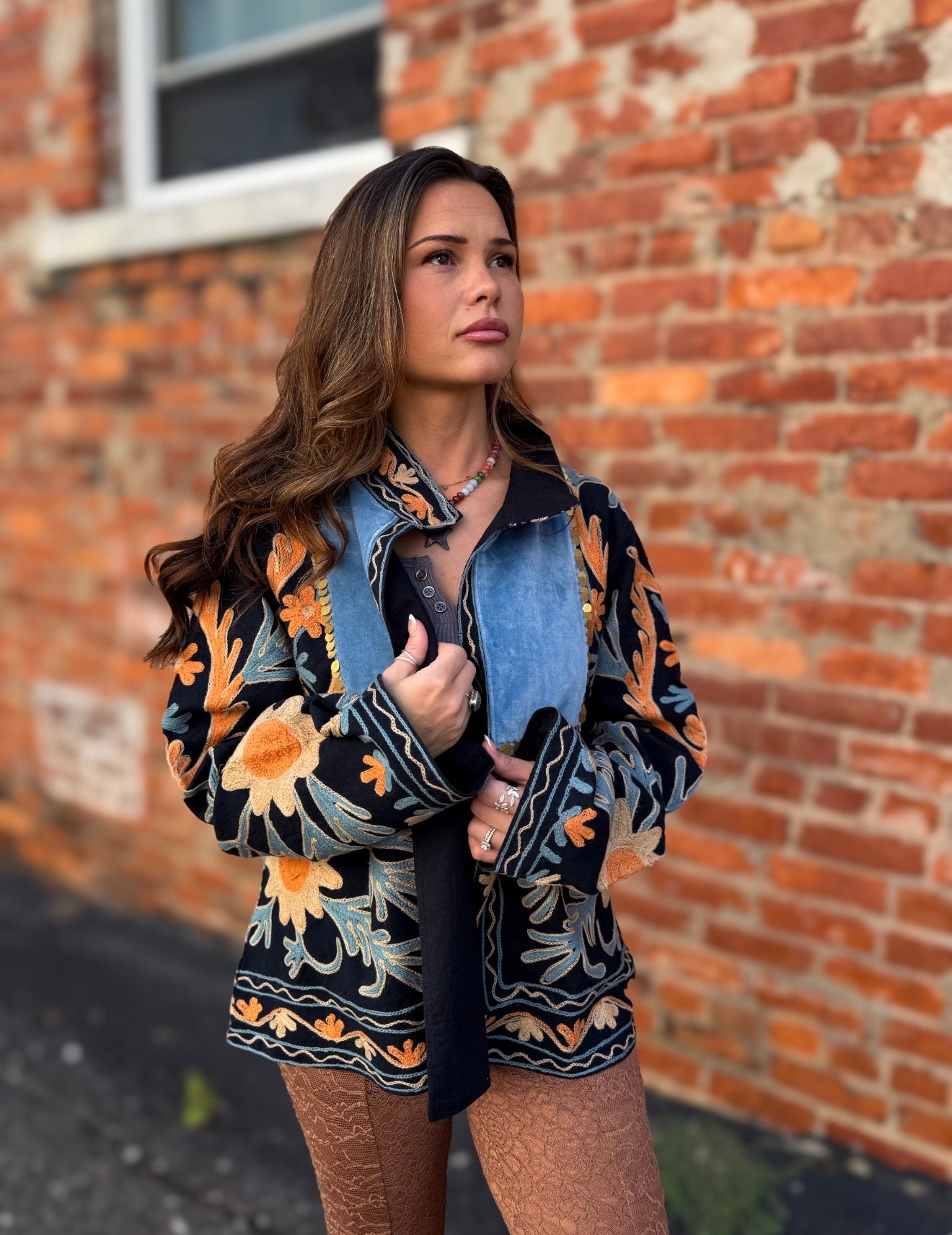 Black Multi Design Jacket