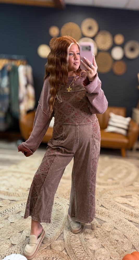 Mocha Patchwork Romper