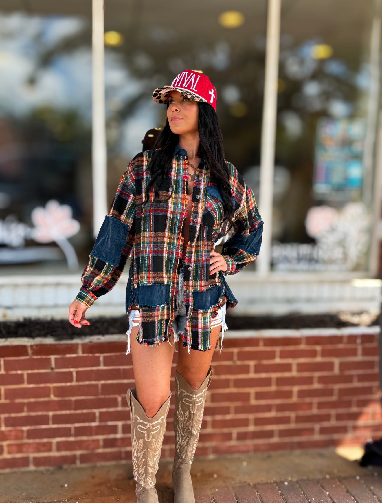 Teal Multi Flannel