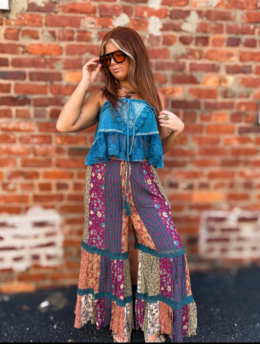 Magenta Flowy Pants