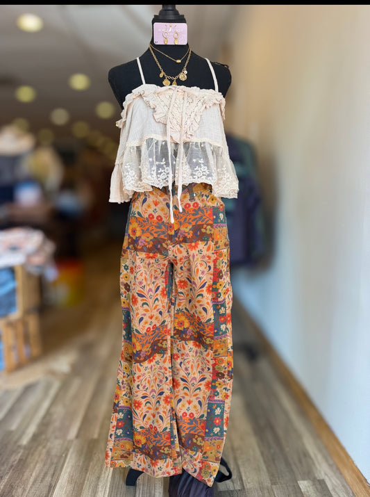 Latte Multi Print Pants