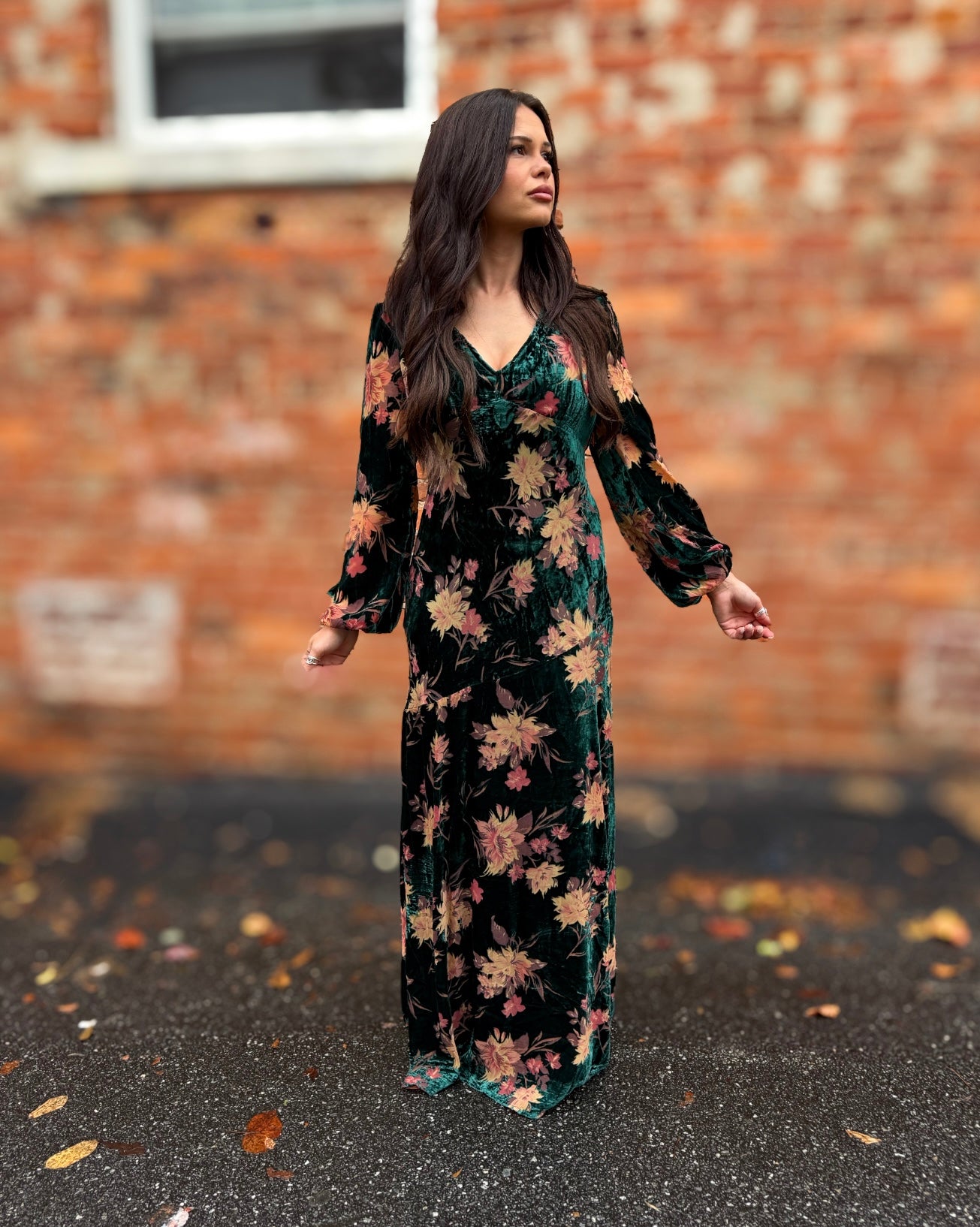 Emerald Floral Maxi Dress