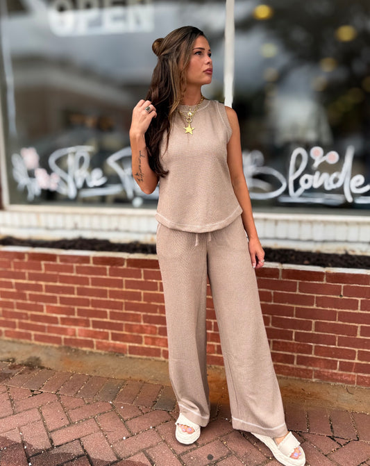 Mocha Ribbed Pants