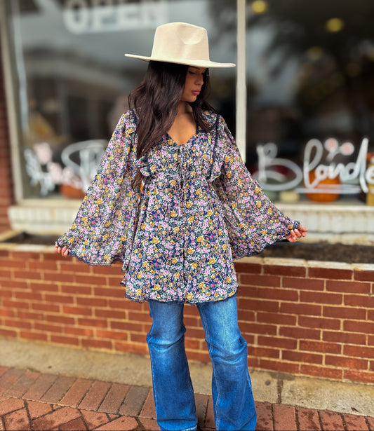 Navy Tunic Top