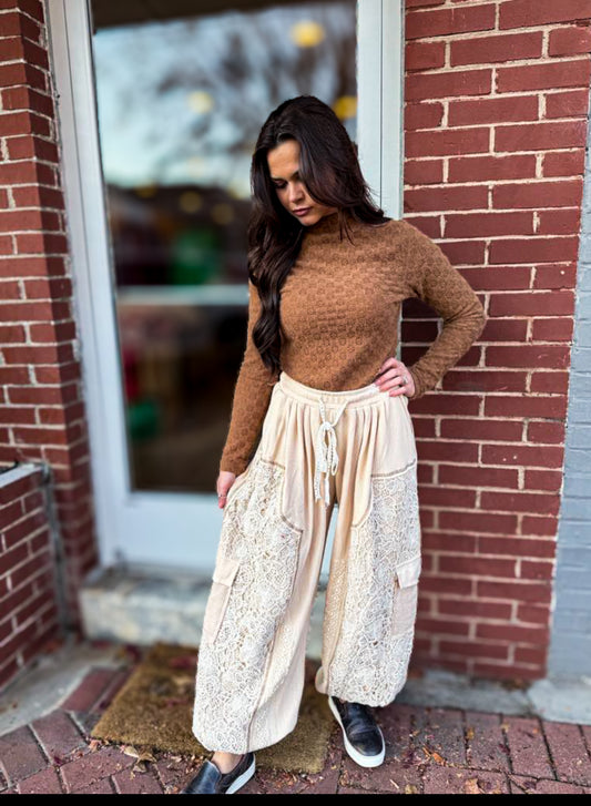 Toasted Almond Knit Pants