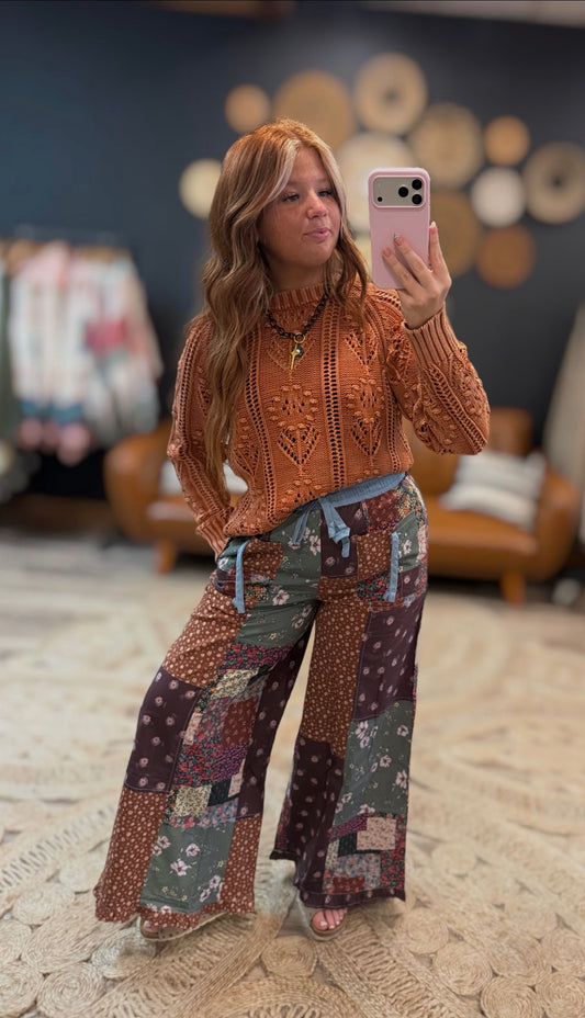 Eggplant Patchwork Pants