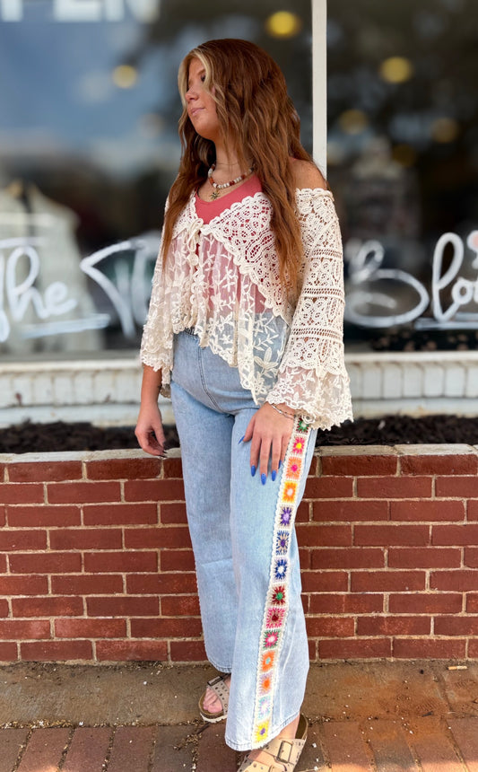 Denim Crochet Jeans