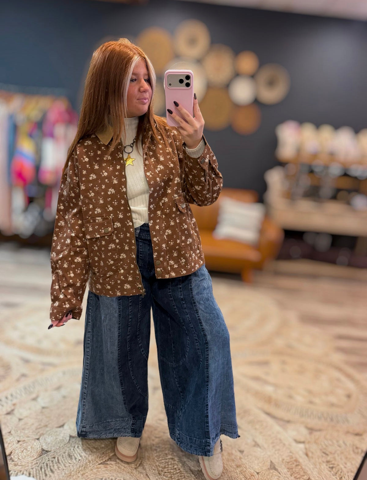 Brown Multi Denim Jacket