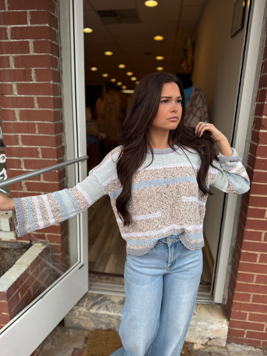 Ice Blue/Grey Mix Sweater