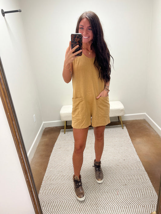 Washed Romper PLUS