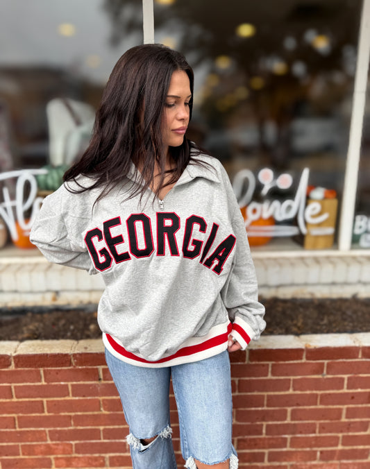 Georgia Stripe Sweatshirt
