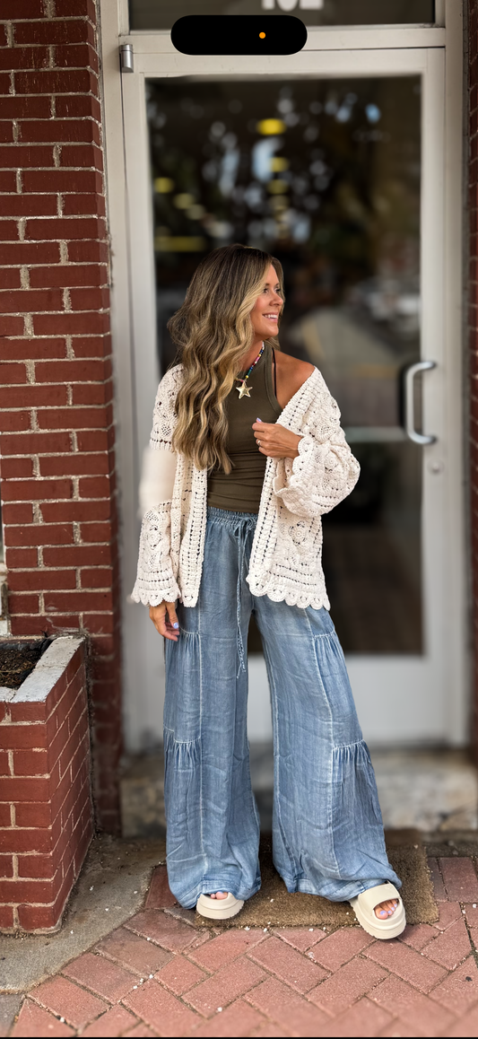 Cream Crochet Top