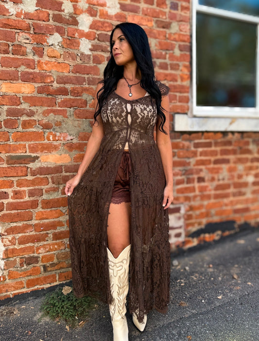 Chocolate Lace Duster