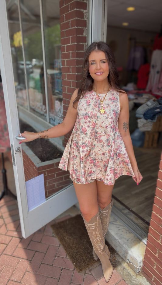 Cream Floral Set