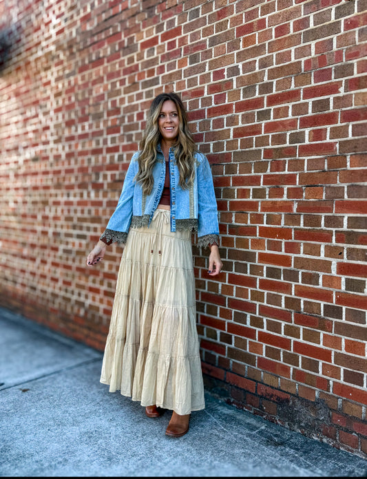 Taupe Maxi Skirt