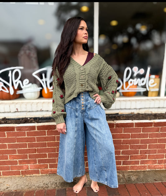 Denim Crop Pants