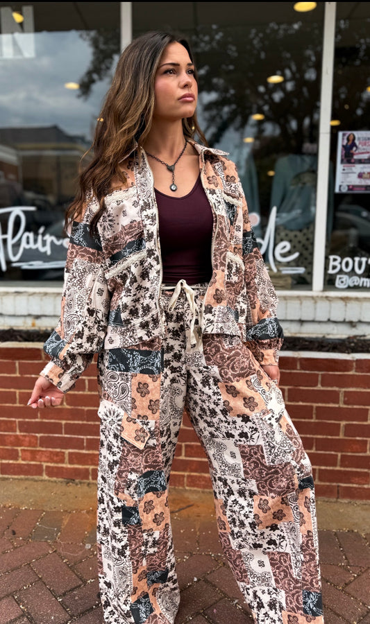 Paisley Floral Zip Jacket