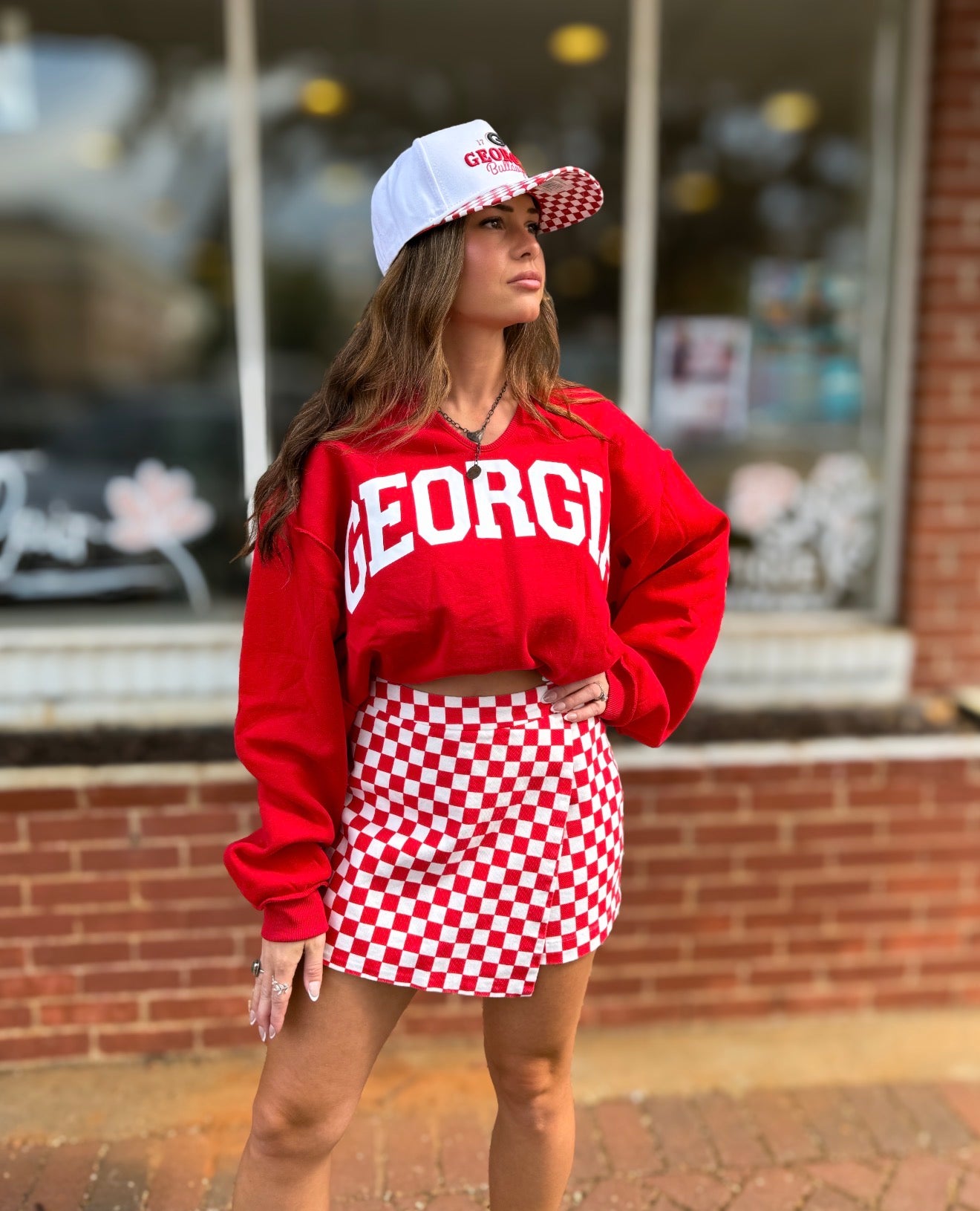 Red/White Georgia Sweatshirt