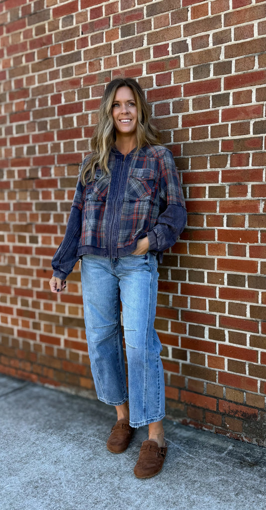 Navy Combo Jacket