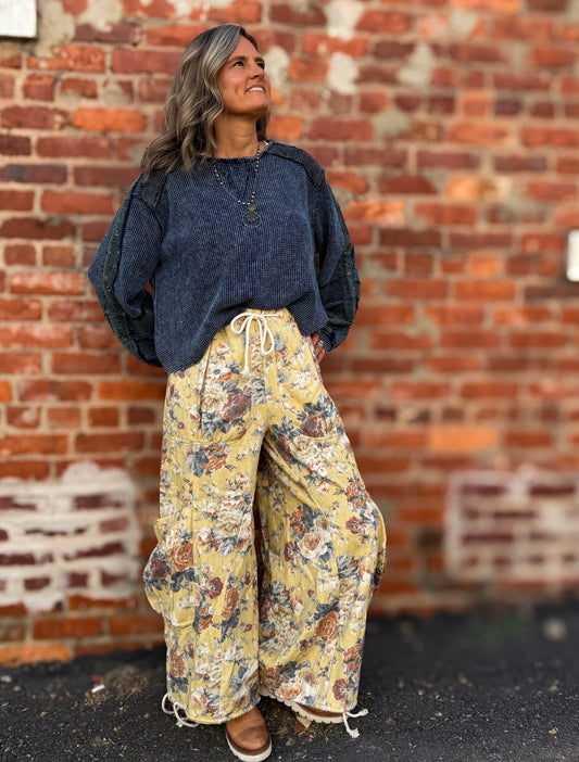 Indigo Waffle Top