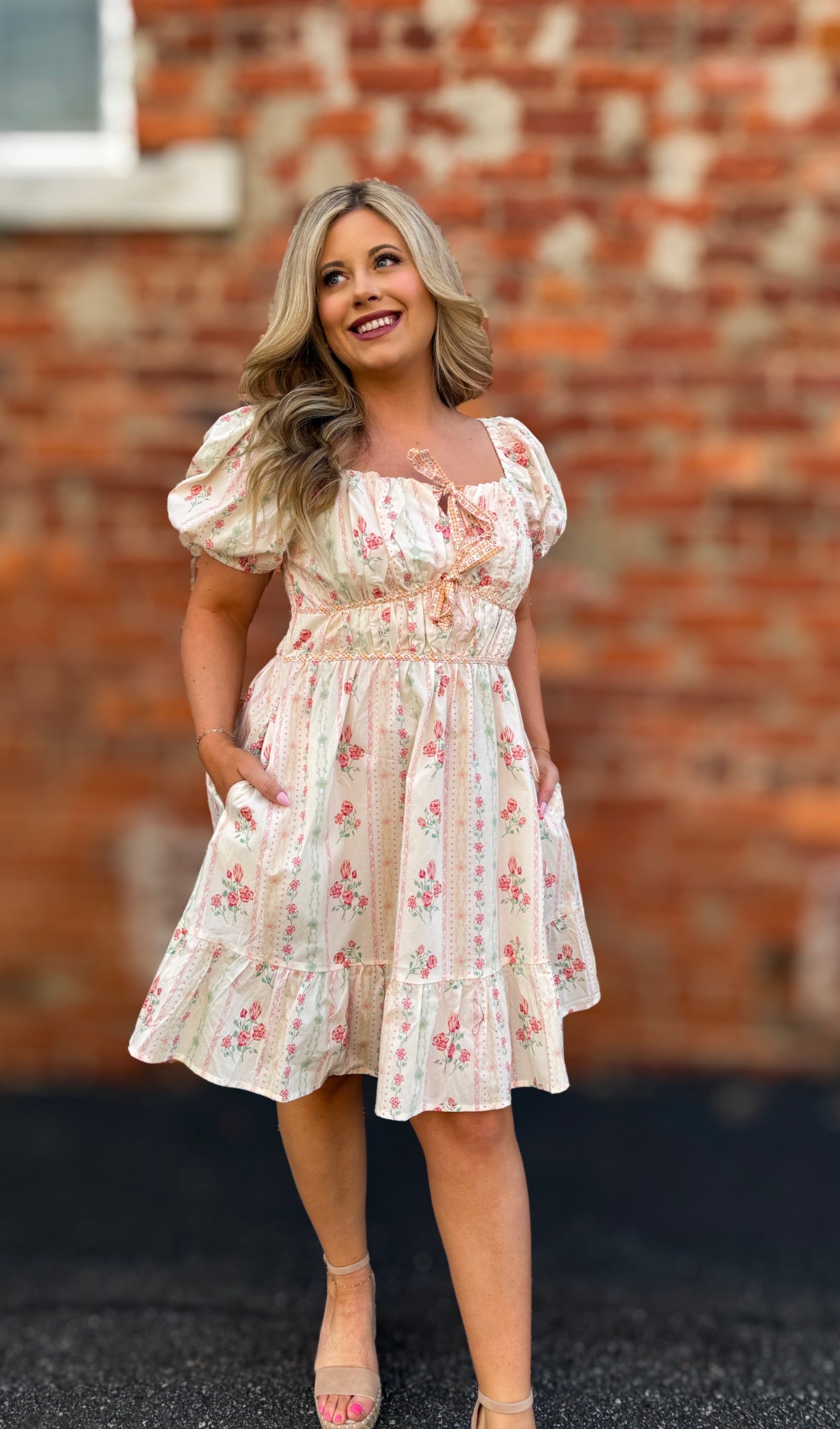 Pink Puff Mini Dress